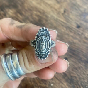 My newest sterling silver Our Lady of Guadalupe Mary ring
